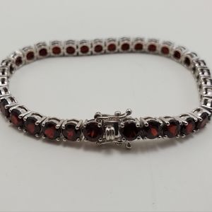 GARNETT STONE TENNIS BRACELET